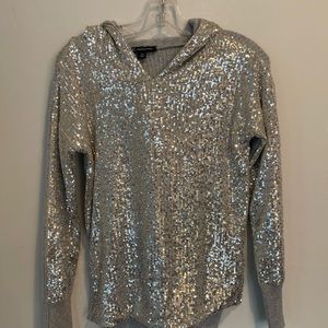 INC Sweater Sequin Hoodie